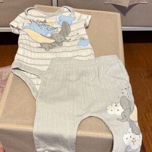 Disney Gray and Blue Dumbo Kids Matching Set